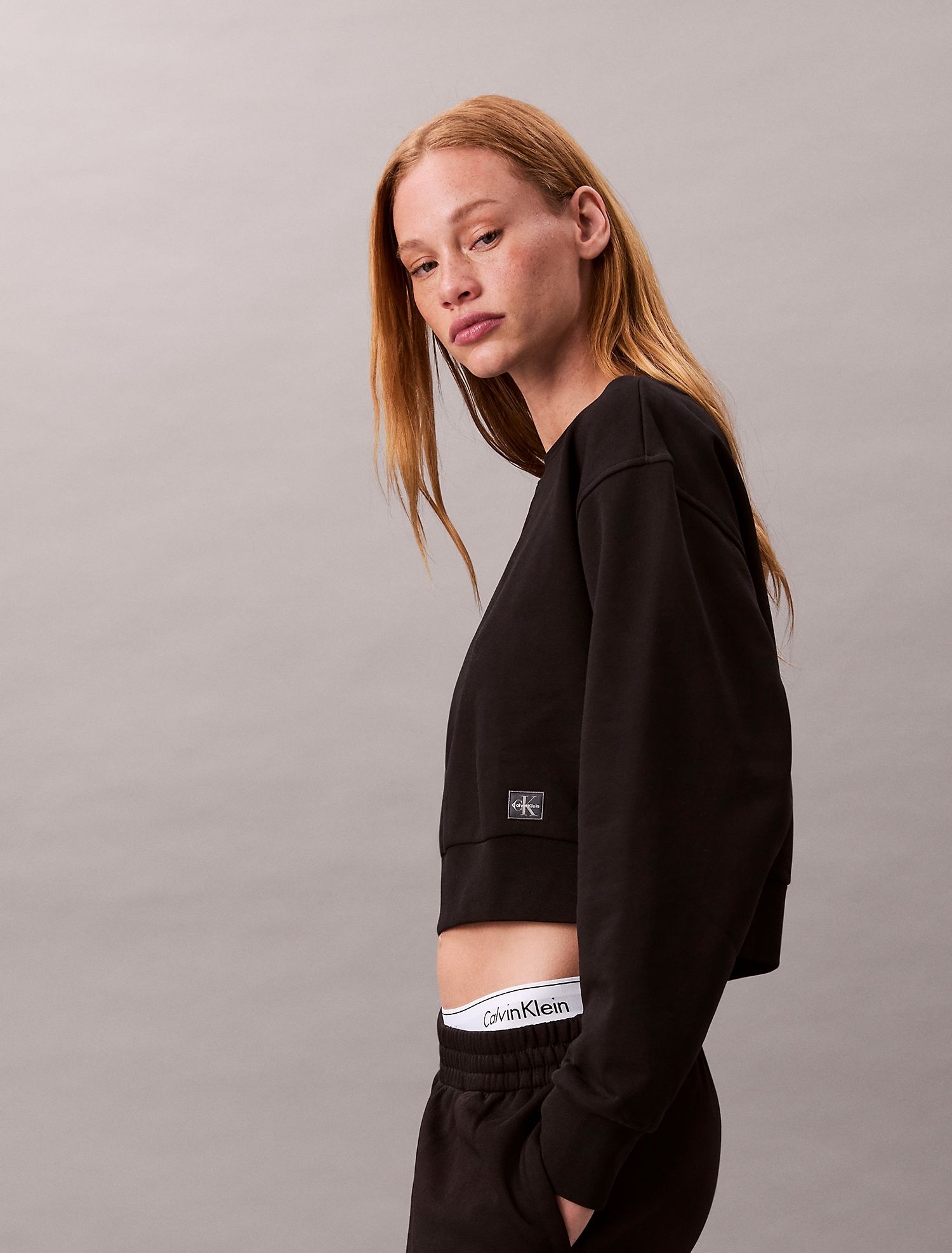 Свитшот Calvin Klein French Terry Cropped Relaxed Sweatshirt Black
