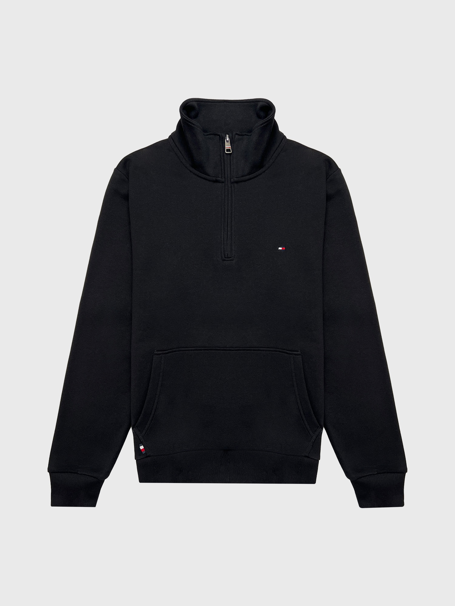 Свитшот на молнии Tommy Hilfiger Flag Logo Quater-Zip Black