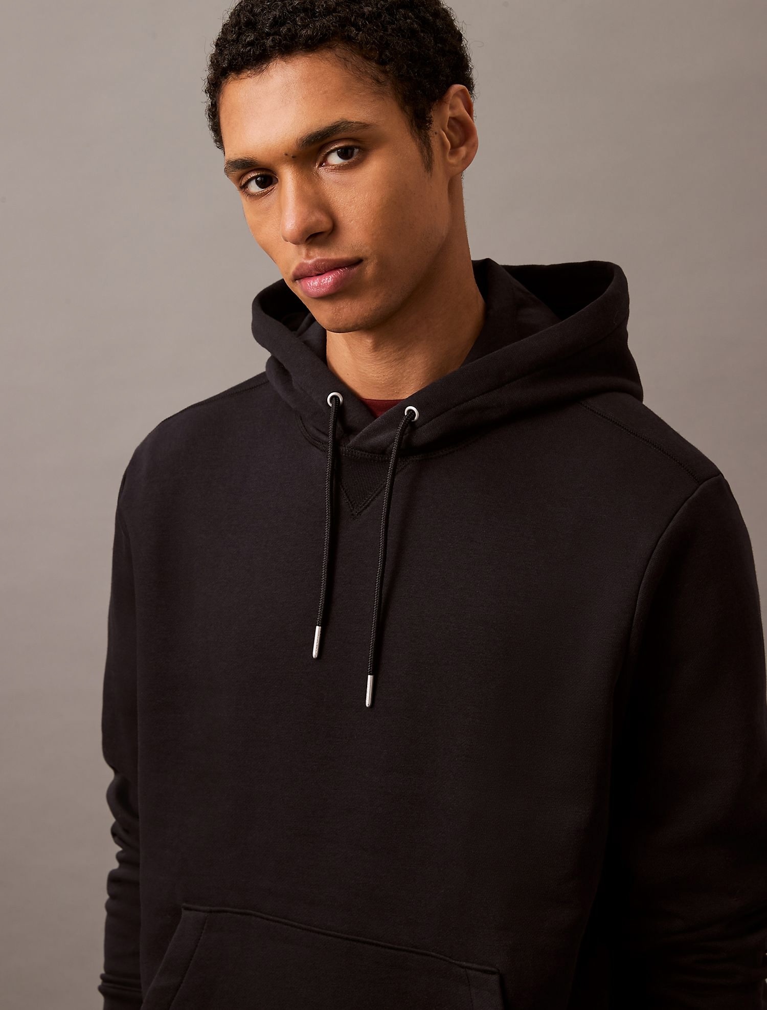 Худи Calvin Klein Monogram Logo Patch Fleece Black Beauty