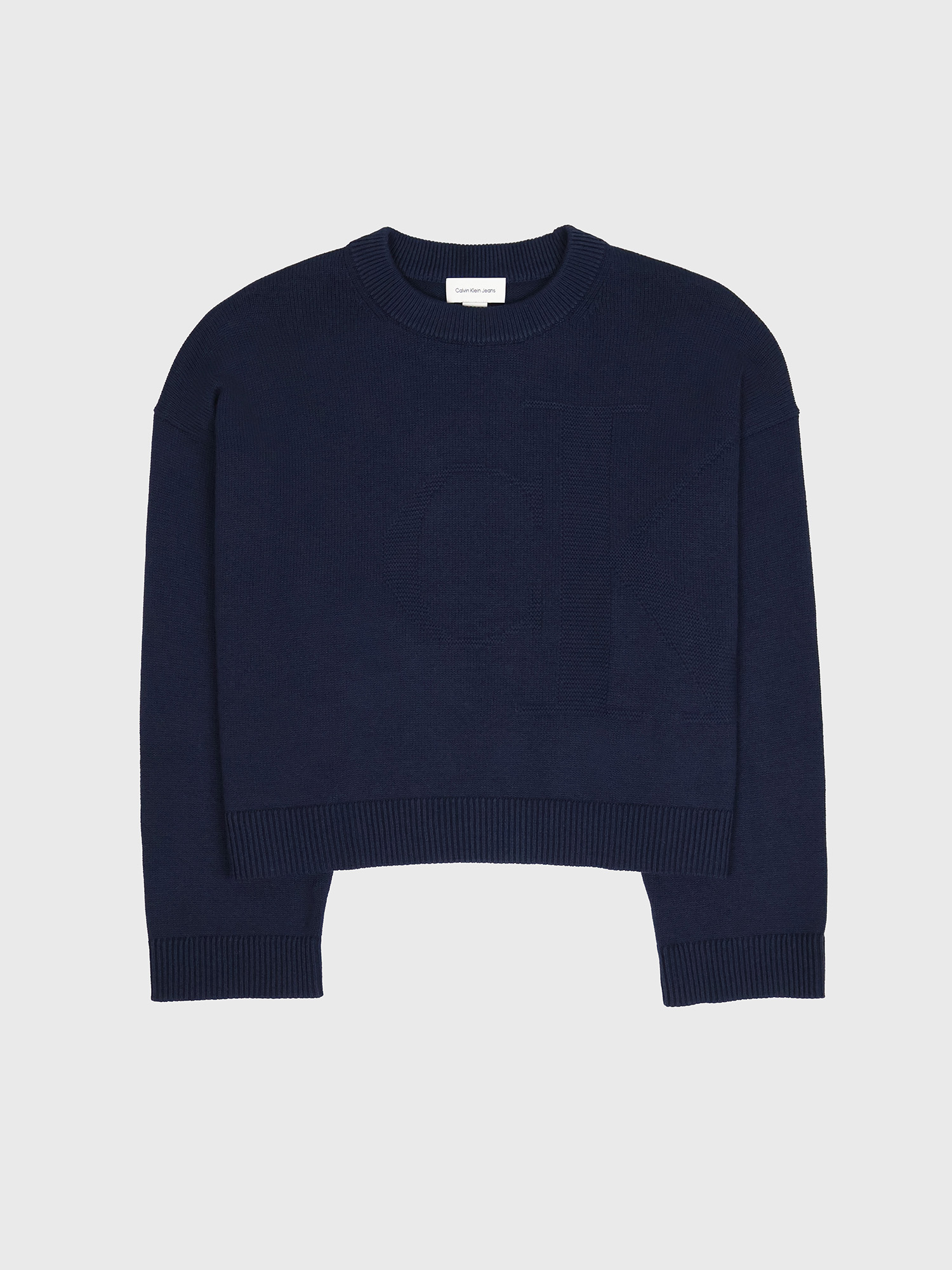 Свитер Calvin Klein Smooth Cotton Relaxed Monogram Sweater Dark Sapphire