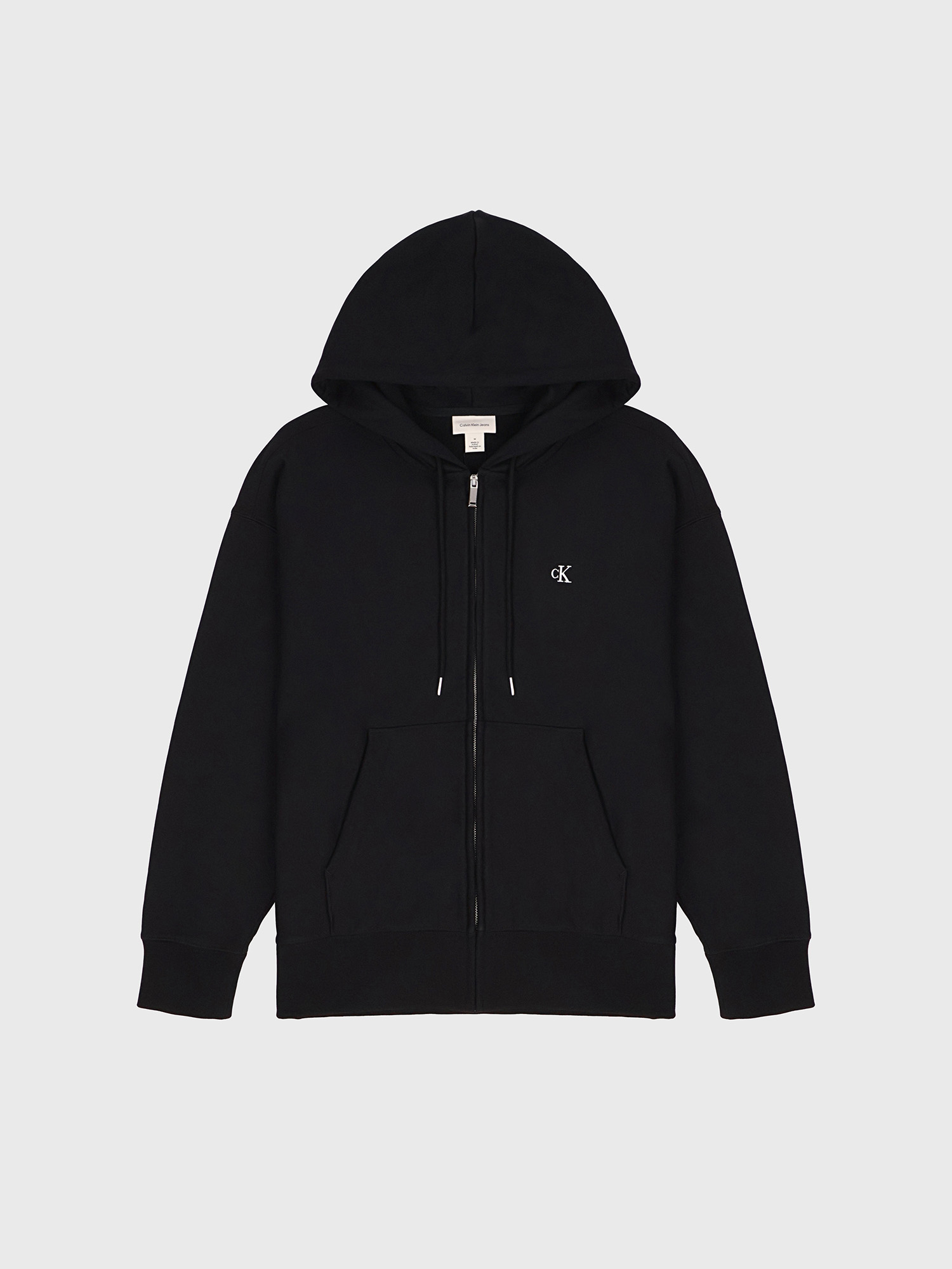 Худи на молнии Calvin Klein Premium Terry Relaxed Zip Hoodie Black