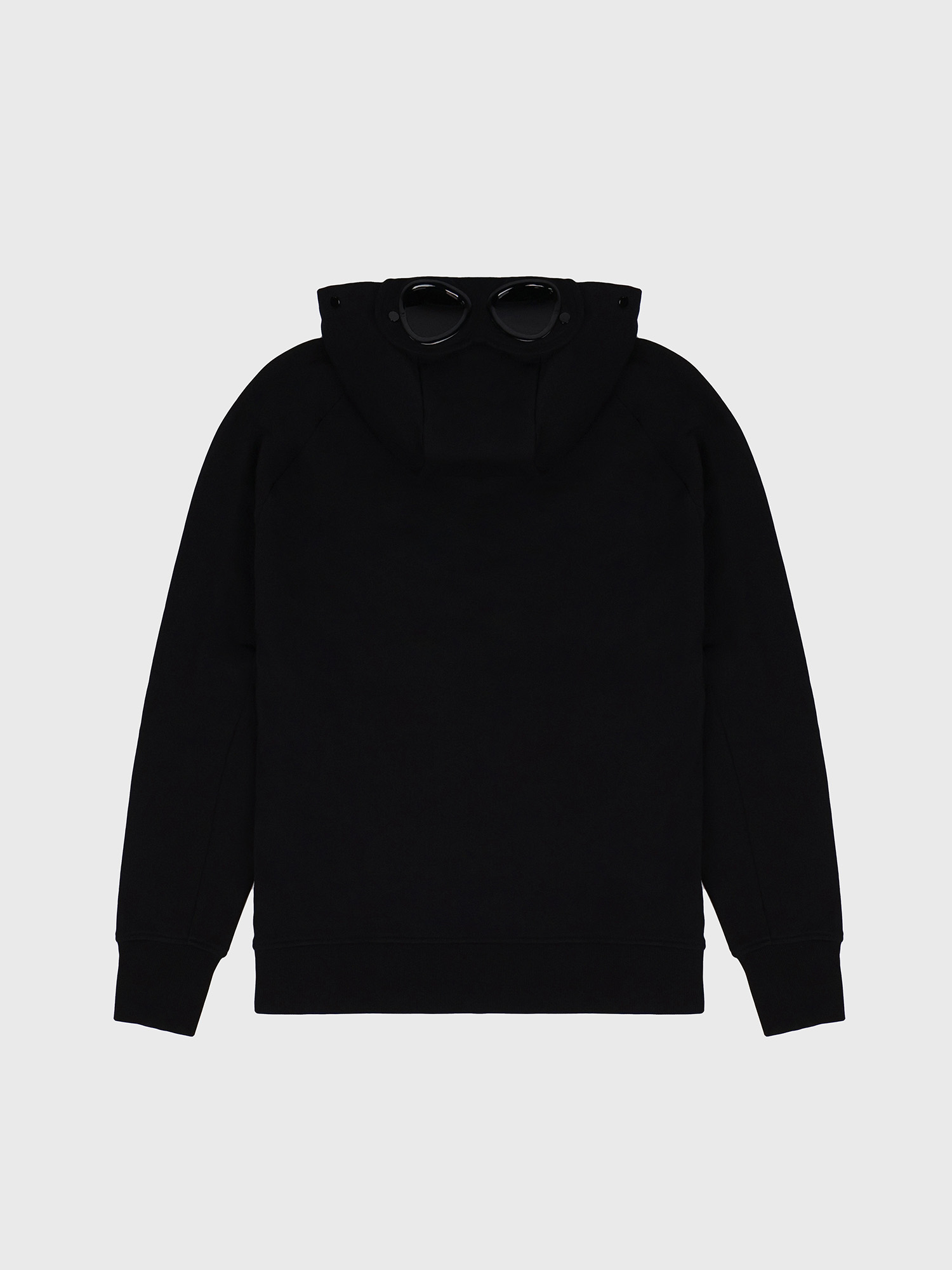 Худи на Молнии C.P. Company Diagonal Raised Goggle Zipped Black
