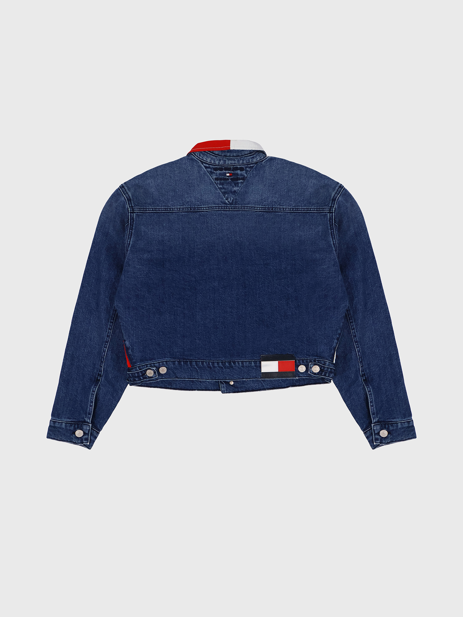 Джинсовая куртка Tommy Jeans Tommy Collection Cropped Flag Indigo Denim Stone Washed