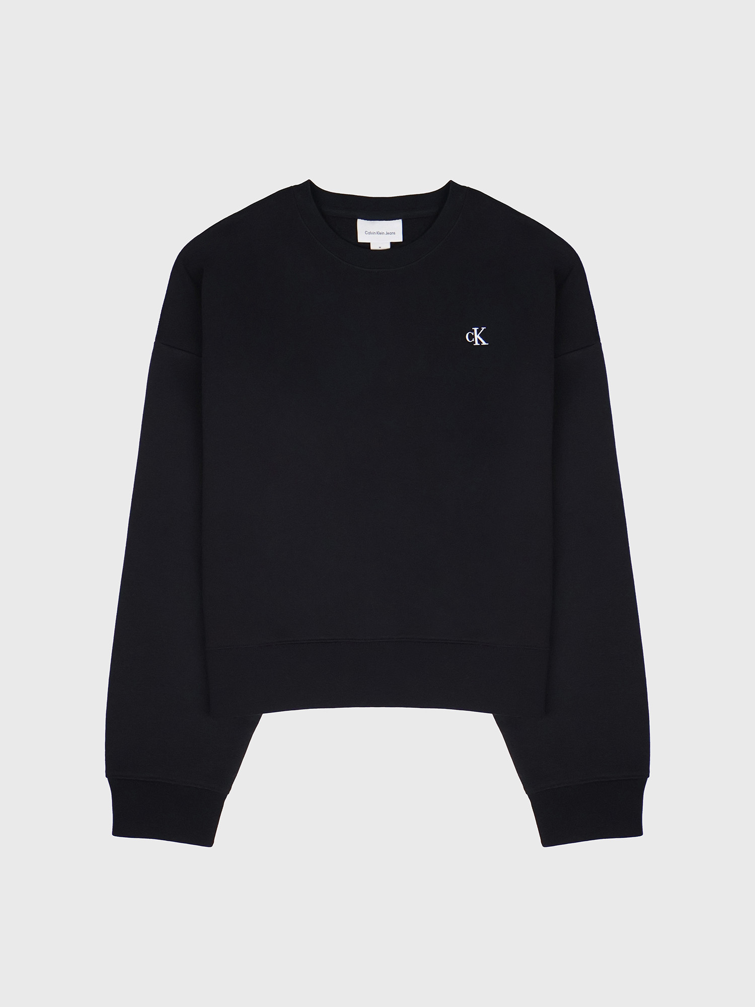 Свитшот Calvin Klein Monogram Fleece Cropped Sweatshirt Black Beauty