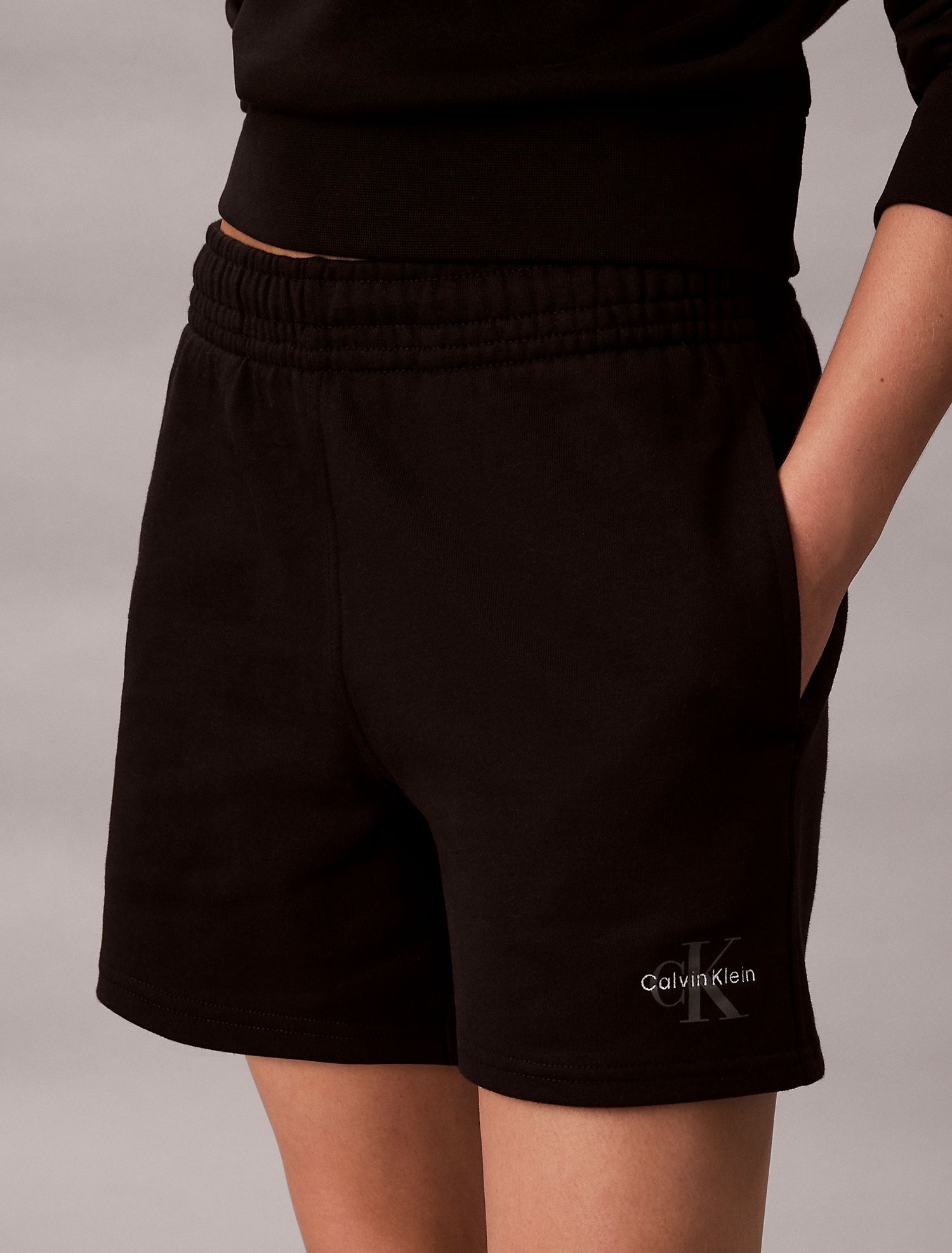 Шорты Calvin Klein Monologo French Terry Shorts Black