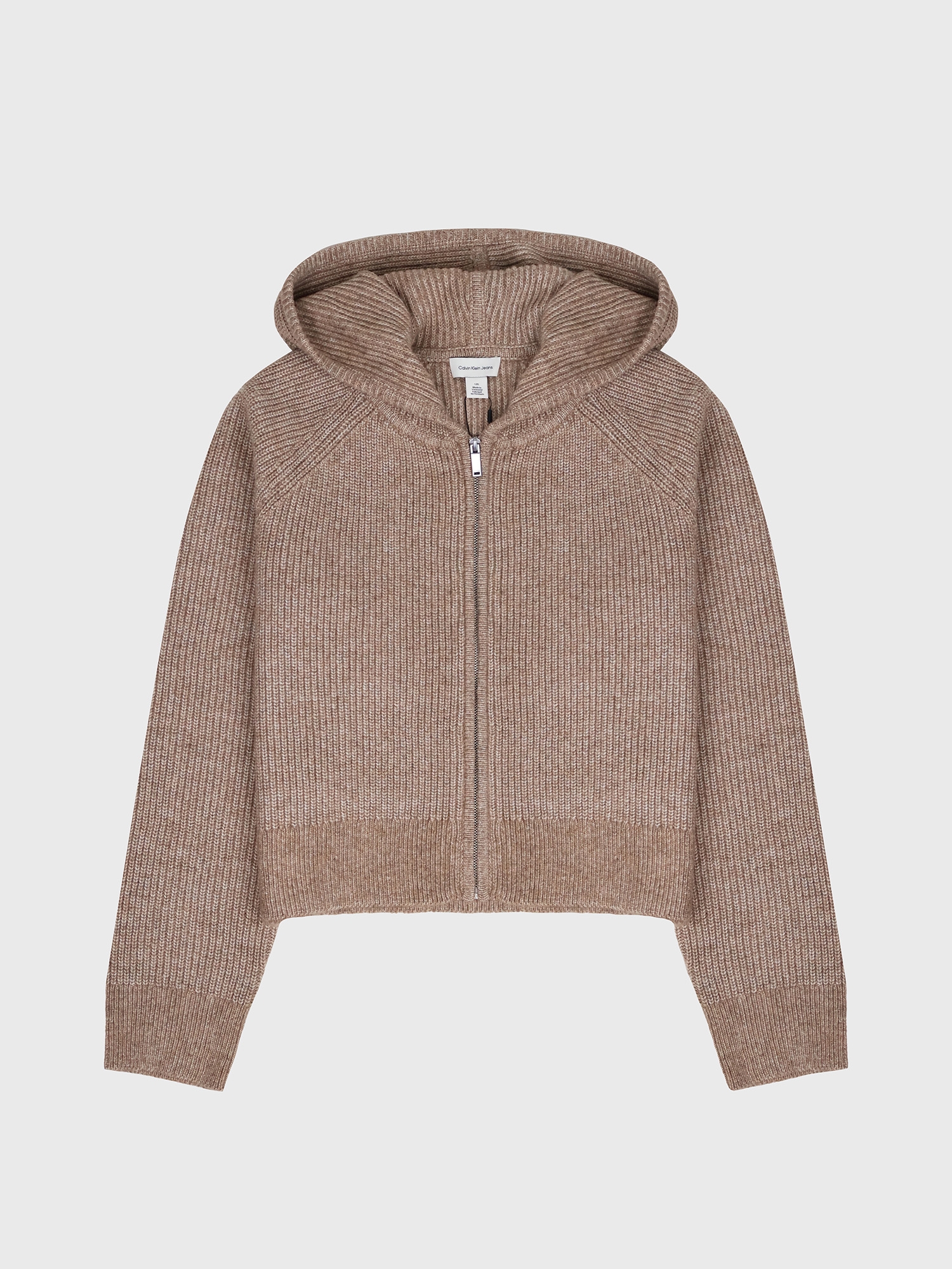 Кардиган Calvin Klein Sweater Rib Zip Hoodie Amphora Melange