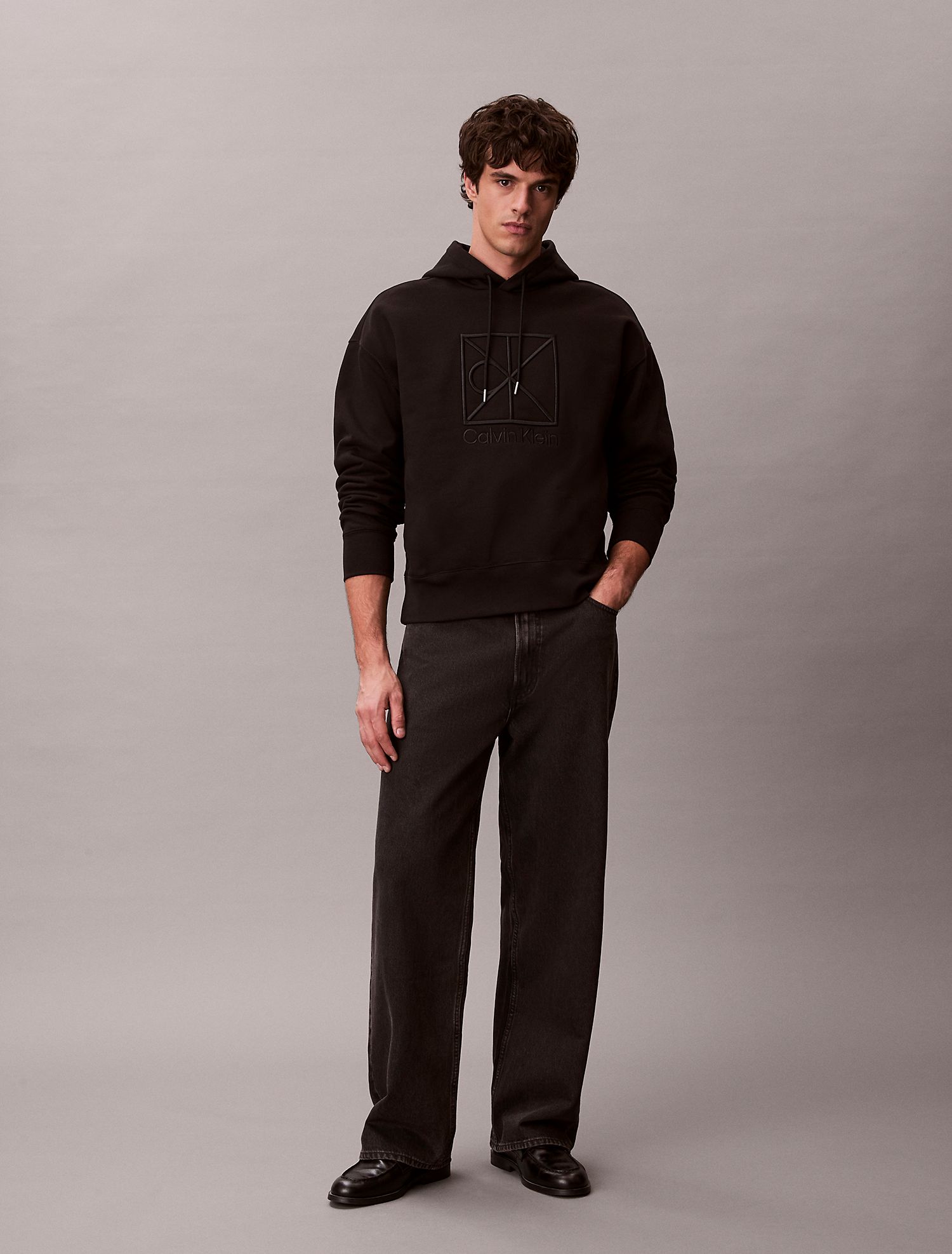 Худи Calvin Klein Heavy Jersey Logo Black