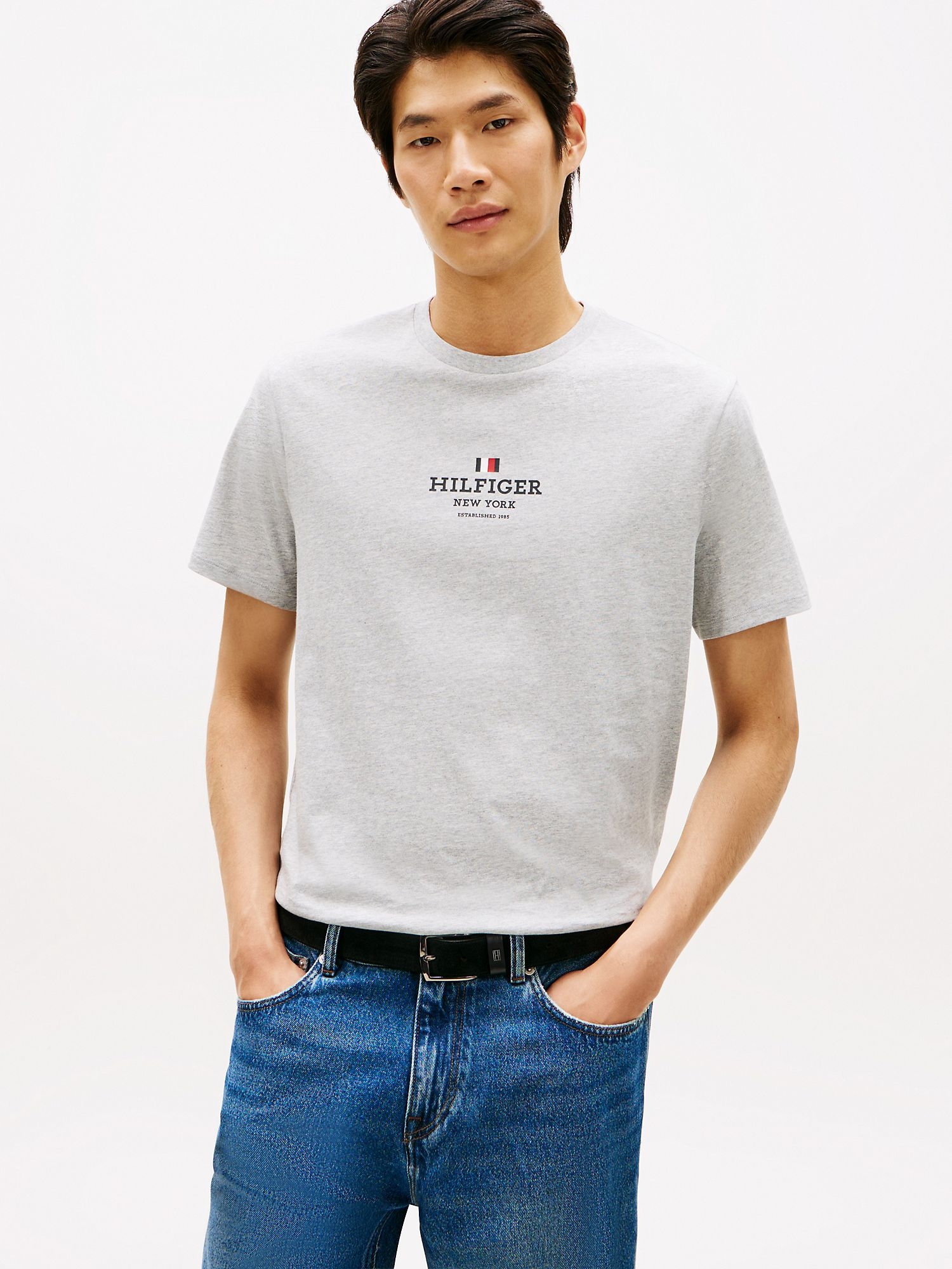 Футболка Tommy Hilfiger Hilfiger Logo Grey Heather