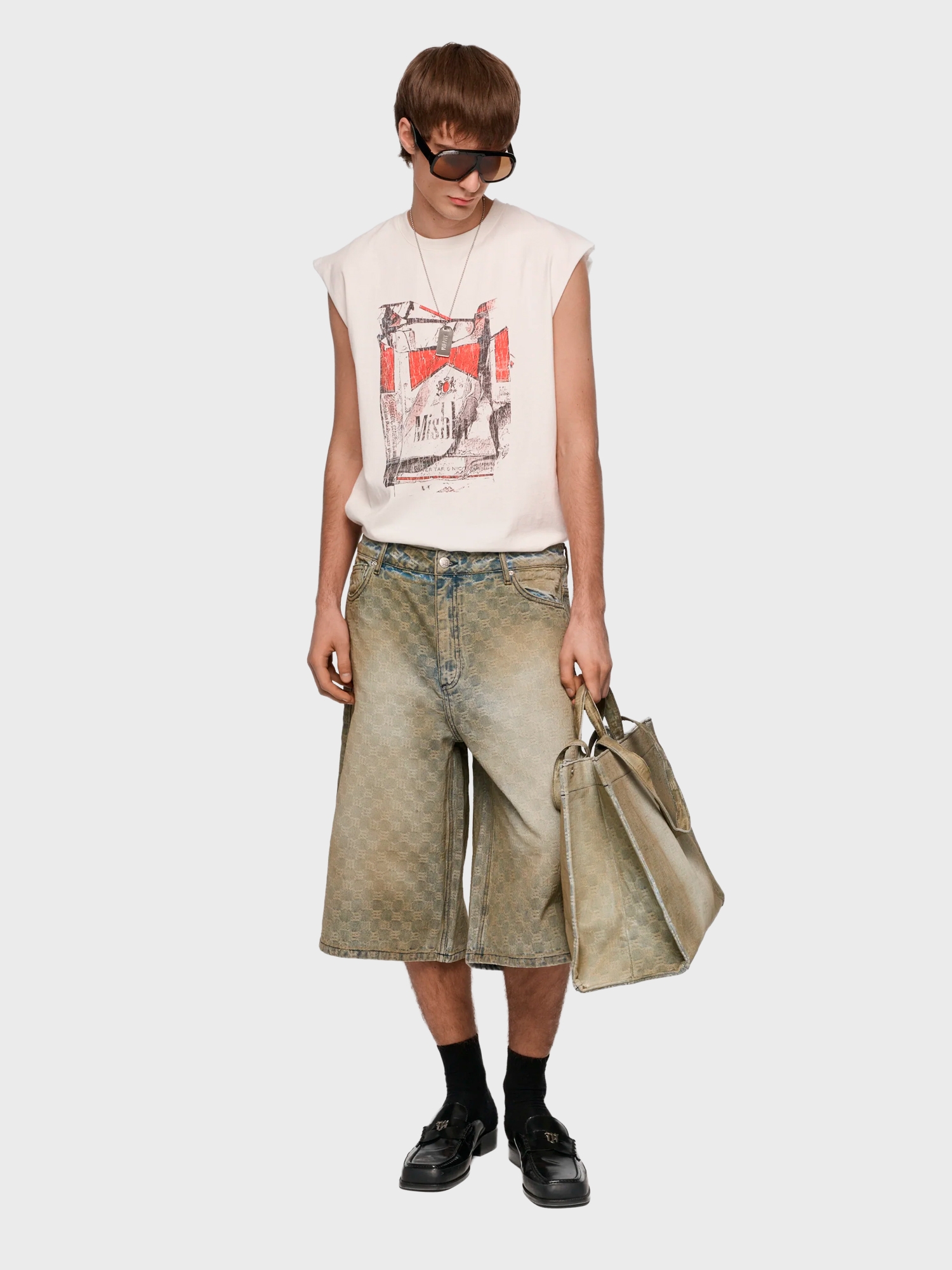 Шорты MISBHV Monogram Ocean Washed Denim Blue