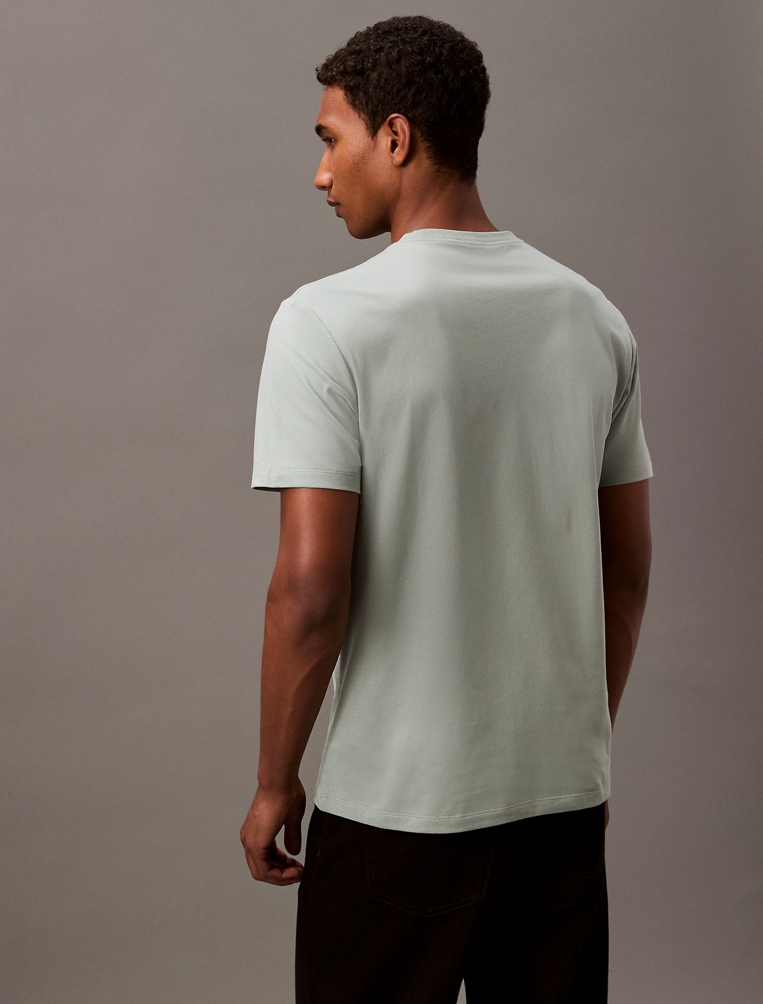 Футболка Calvin Klein Script Logo Classic Juniper Mist