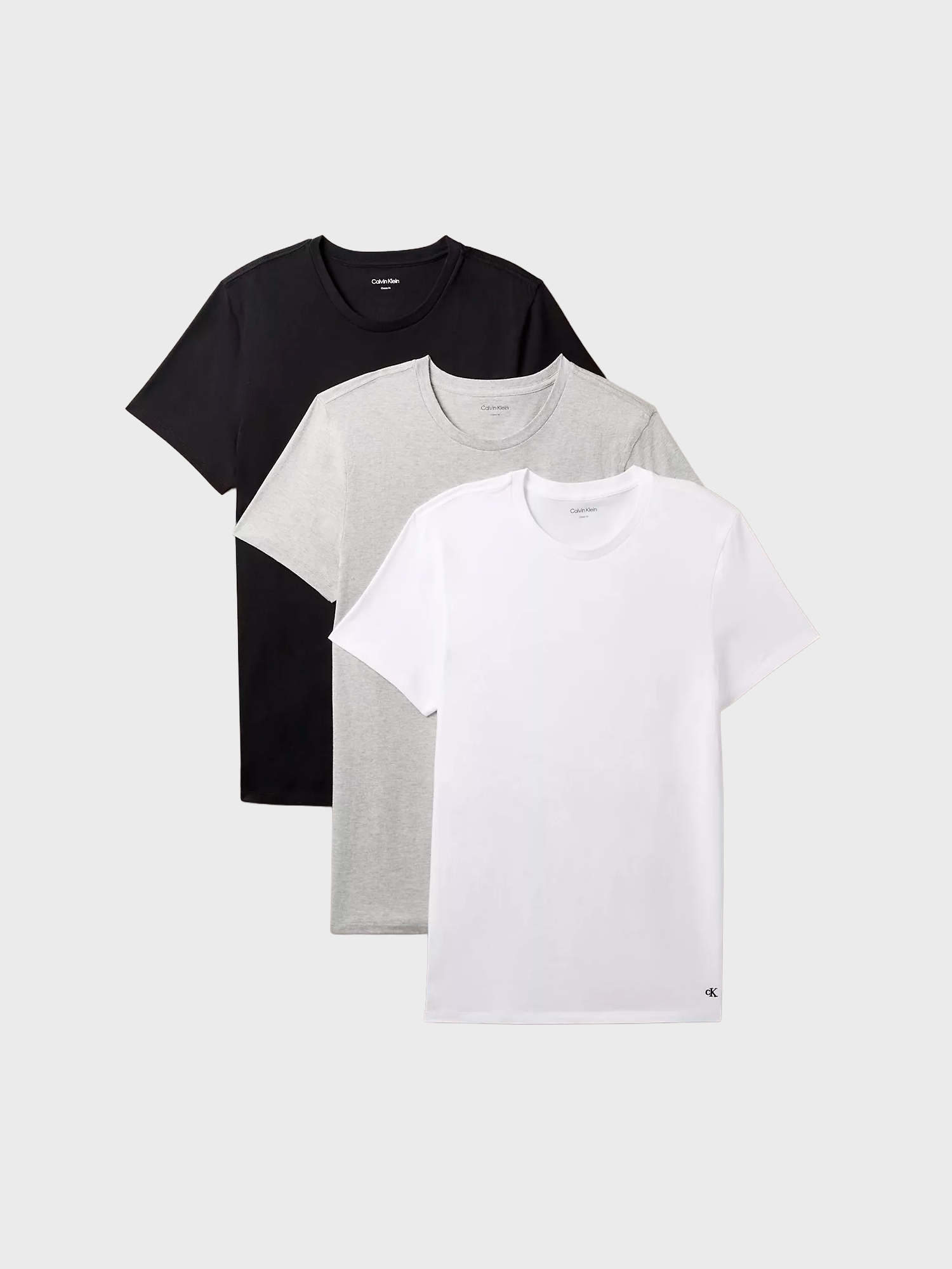 Набор футболок Calvin Klein Cotton Classics 3-Pack Grey Heather Multi