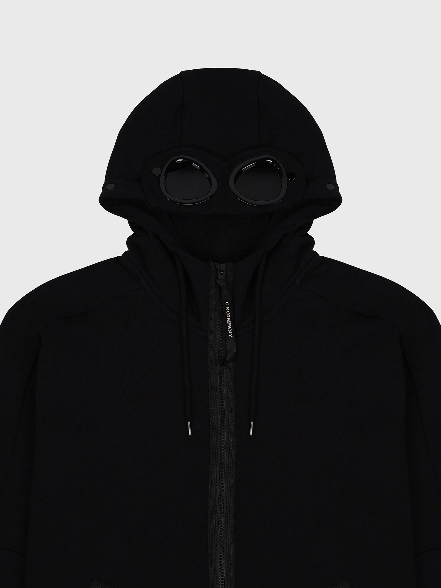 Худи на Молнии C.P. Company Diagonal Raised Goggle Zipped Black