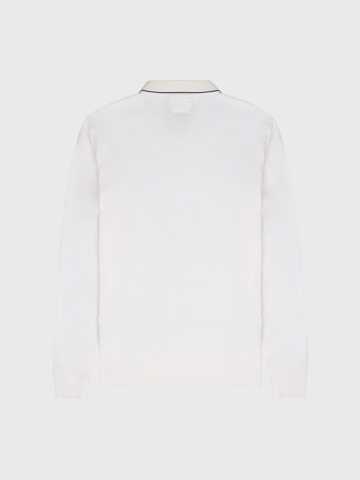 Поло с длинным рукавом C.P. Company Stretch Piquet Slim Line Gauze White