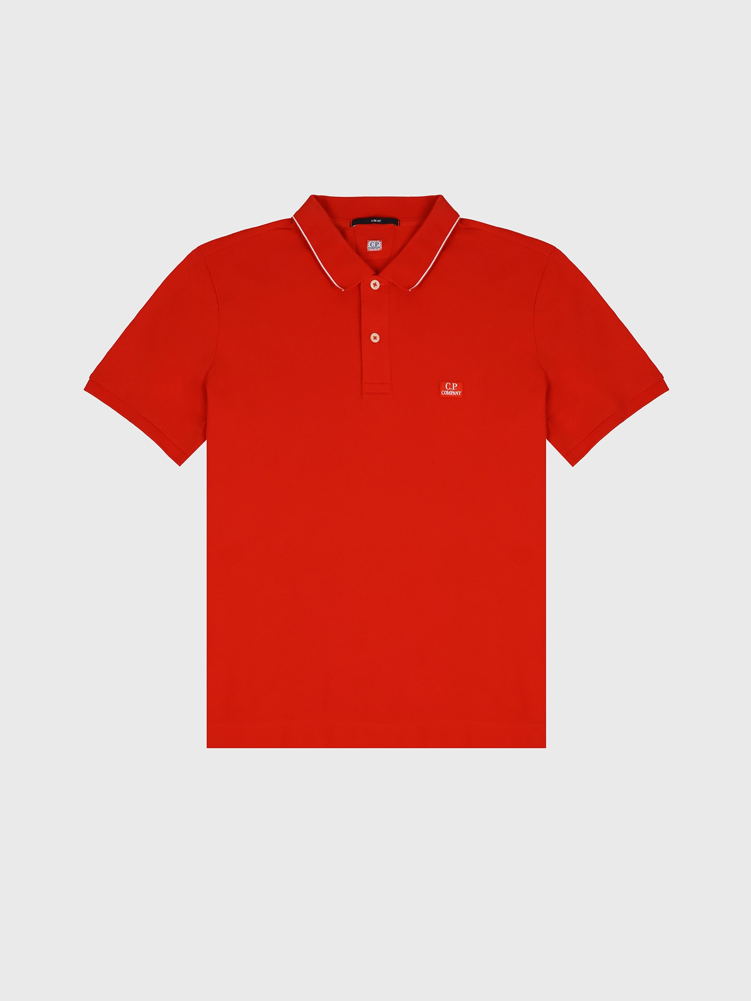 Поло C.P. Company Stretch Piquet Slim Line Fiery Red