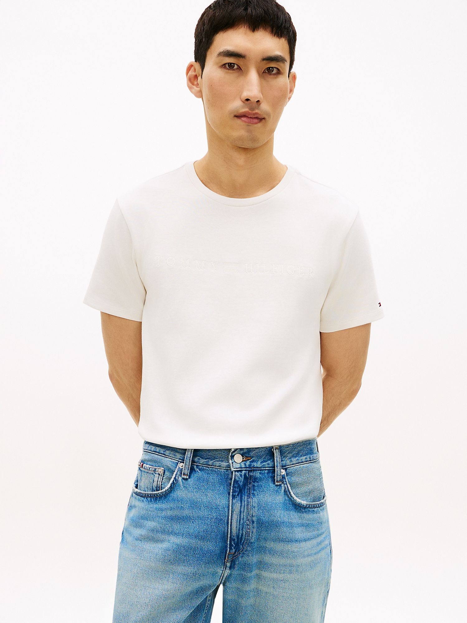 Футболка Tommy Hilfiger Archive Tonal Logo Heavyweight Ivory