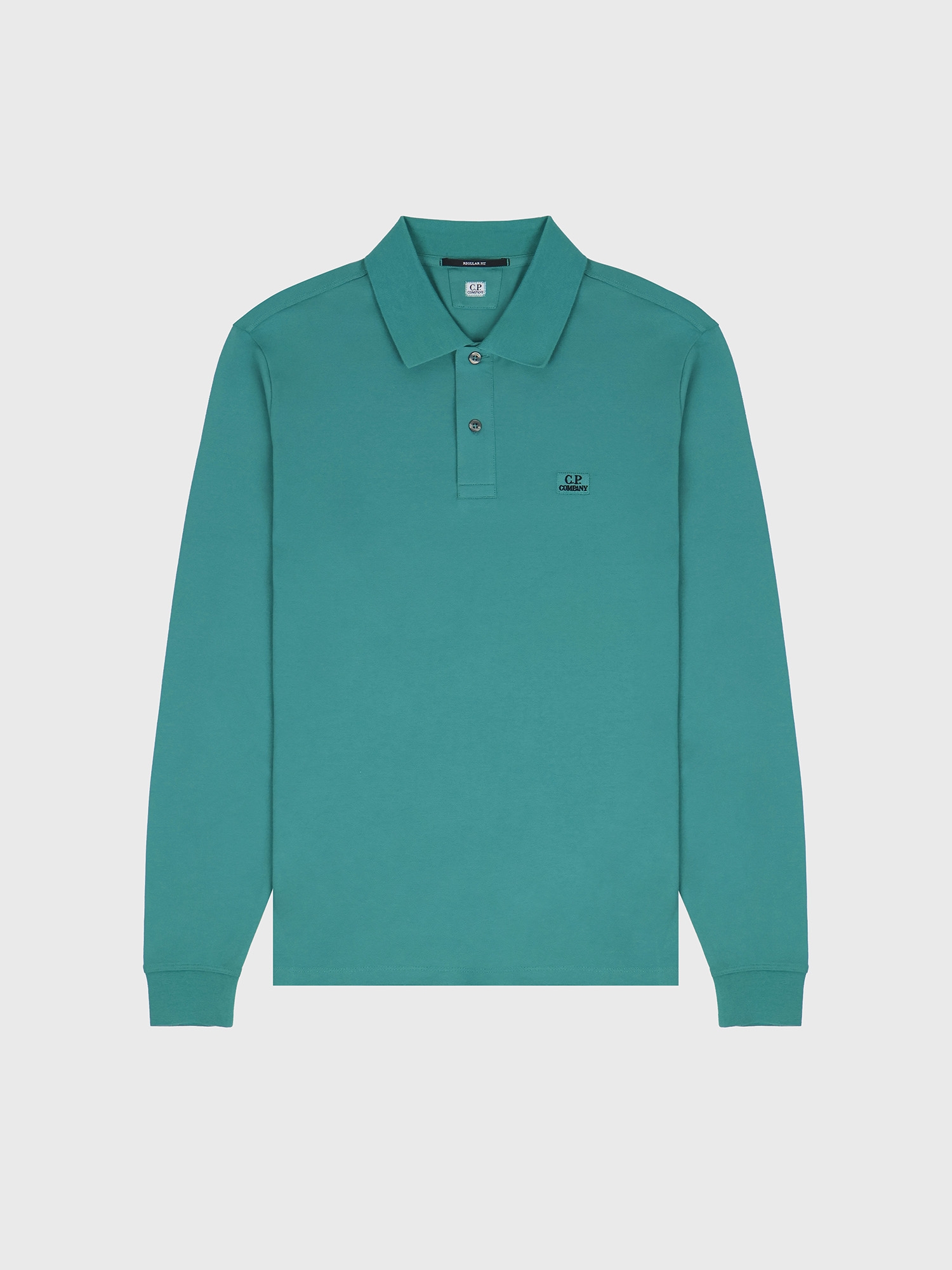 Поло с длинным рукавом C.P. Company Stretch Piquet Frosty Green