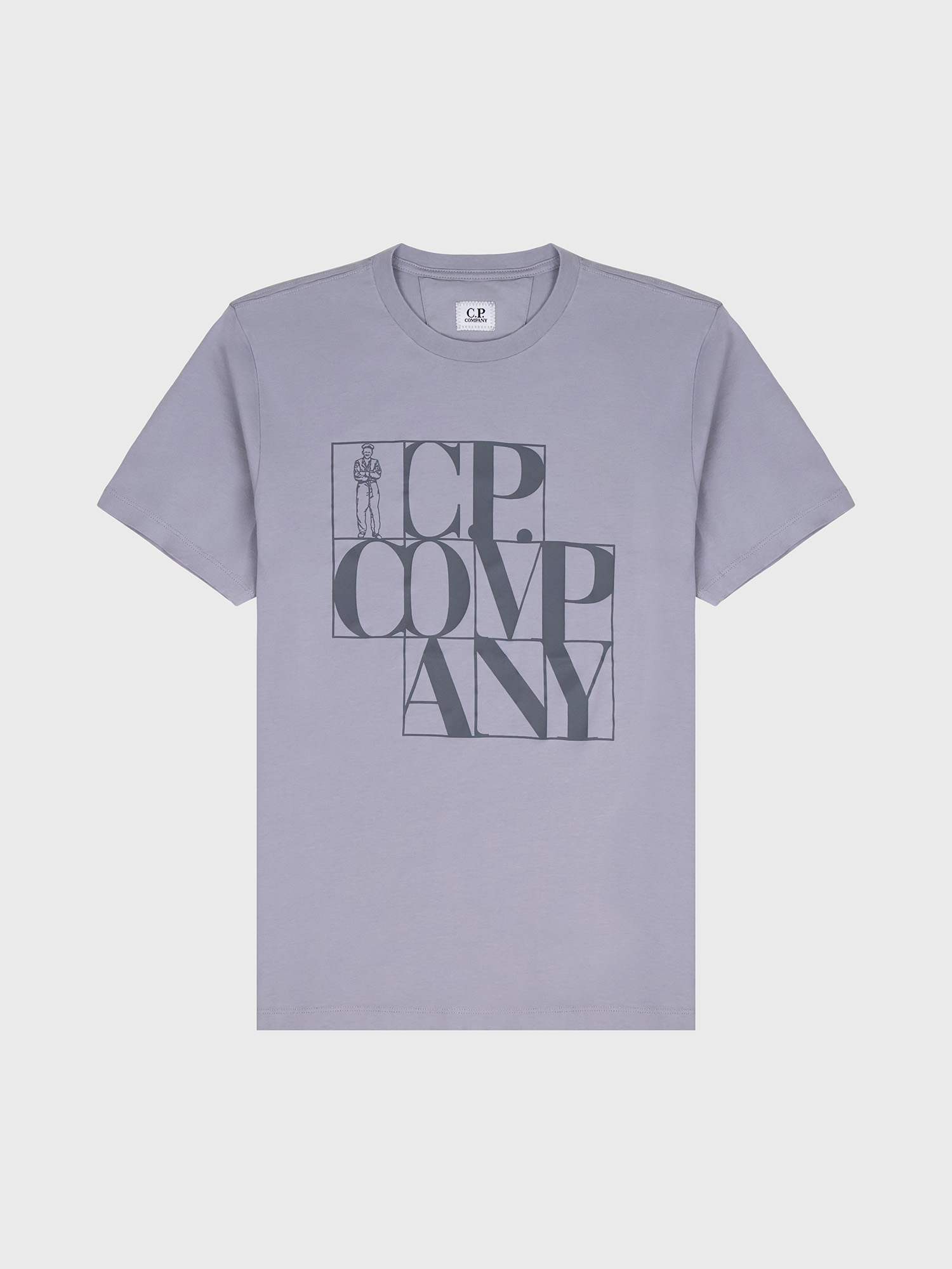 Футболка C.P. Company Logo Print Shadow Grey