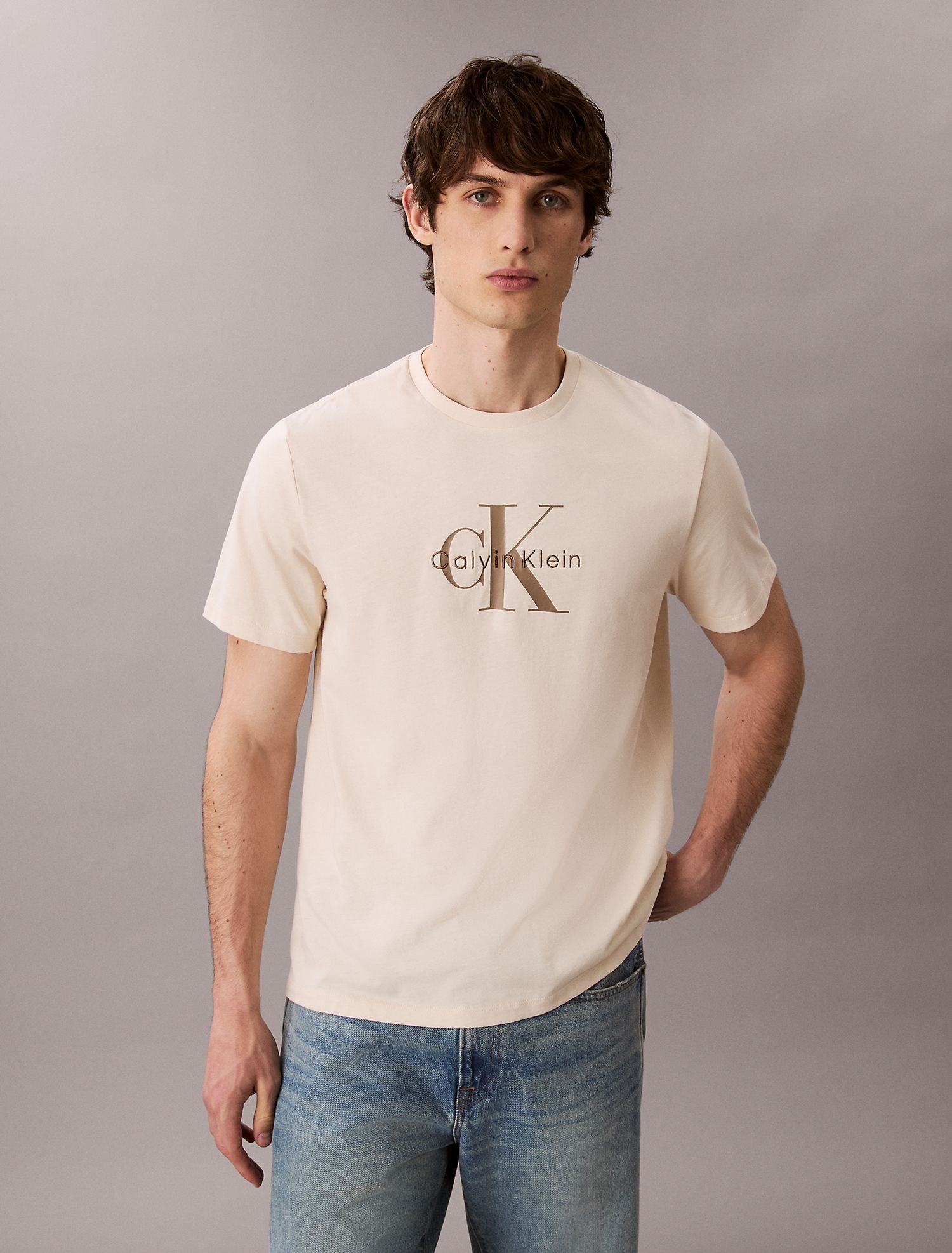 Футболка Calvin Klein Monologo Chalk
