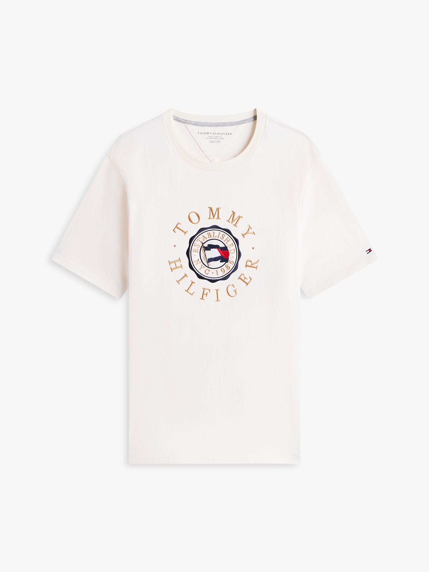 Футболка Tommy Hilfiger Circle Flag Logo Ivory Petal